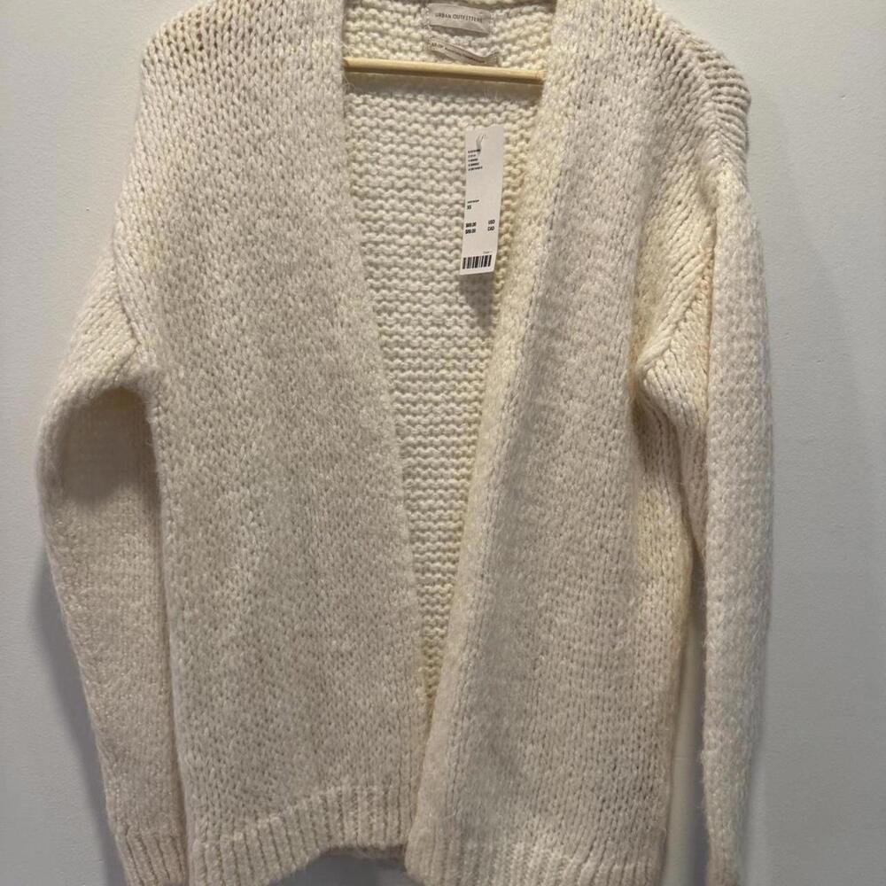 NWT Urban Outfitters Cream Knit Cardigan XS